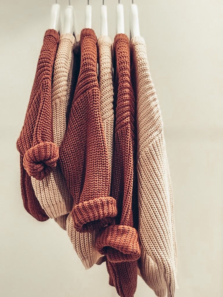 Rust Oversized Knitted Jumper
